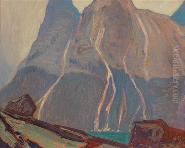 Wiwaxy Peaks Oil Painting by James Edward Hervey MacDonald