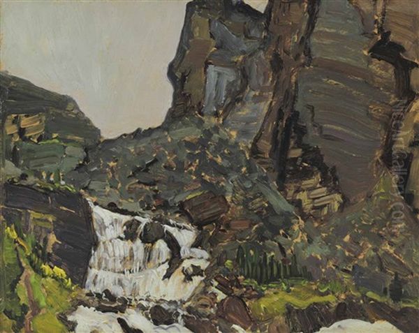 Mountain Stream Oil Painting by James Edward Hervey MacDonald