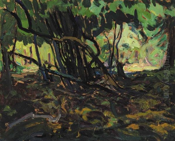 Brush Tangle Oil Painting by James Edward Hervey MacDonald