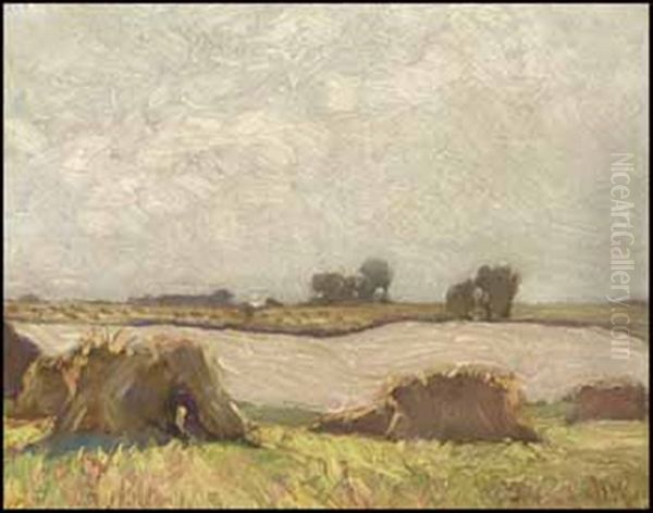 Among The Wheat Oil Painting by James Edward Hervey MacDonald