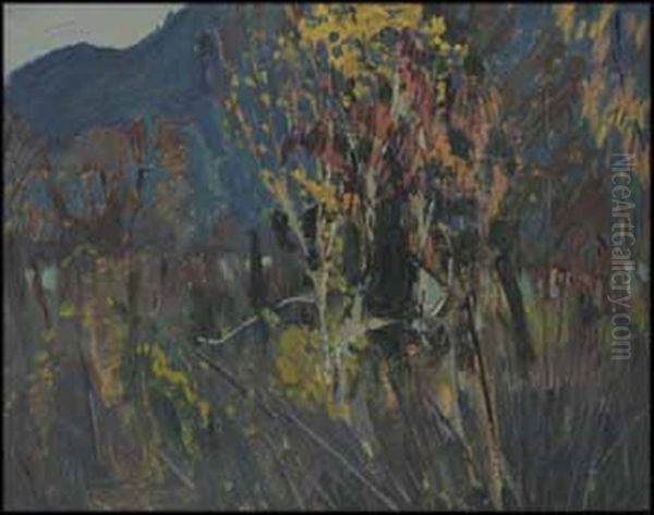 Last Leaves, Algoma Oil Painting by James Edward Hervey MacDonald