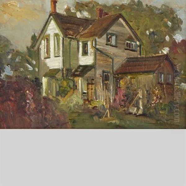 Jeh Macdonald House On Centre Street, Thornhill Oil Painting by James Edward Hervey MacDonald