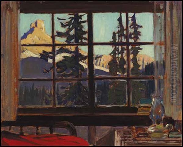 Morning, Mountain Camp (cathedral Peak From O'hara Camp) Oil Painting by James Edward Hervey MacDonald