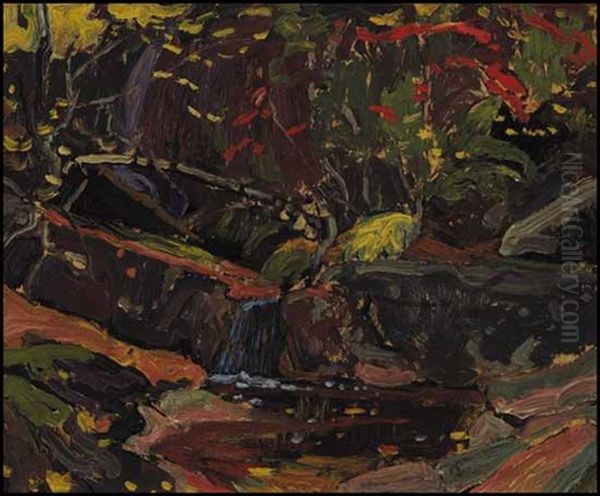 Brook In Autumn (1) Oil Painting by James Edward Hervey MacDonald