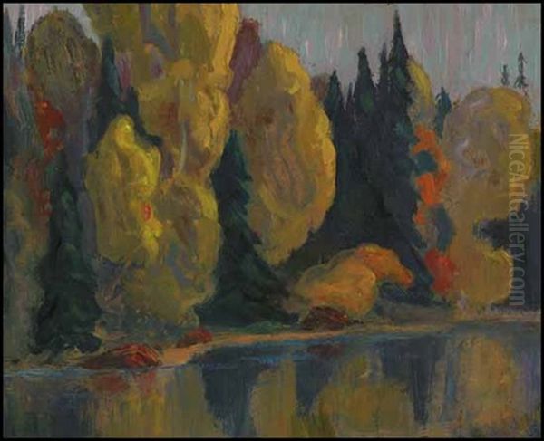 Misty Morning, Mongoose Lake Oil Painting by James Edward Hervey MacDonald