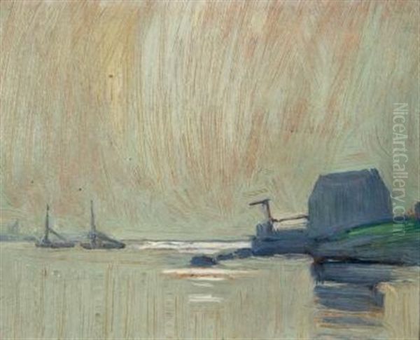 Misty Morning, Petite Riviere, N.s. Oil Painting by James Edward Hervey MacDonald