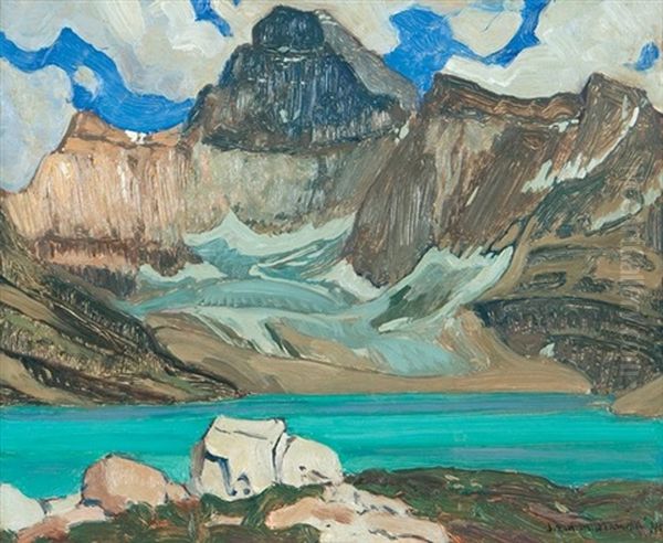 Lake Mcarthur, Lake O'hara Camp (+ Landscape Sketch, Verso) Oil Painting by James Edward Hervey MacDonald