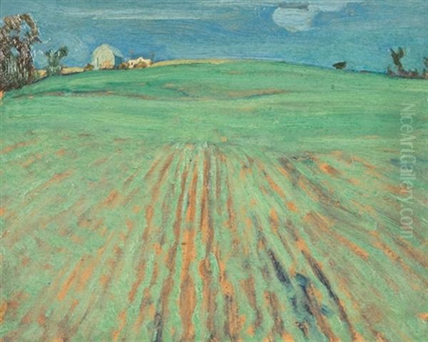 Near Thornhill (a Sketch For Potato Field) Oil Painting by James Edward Hervey MacDonald