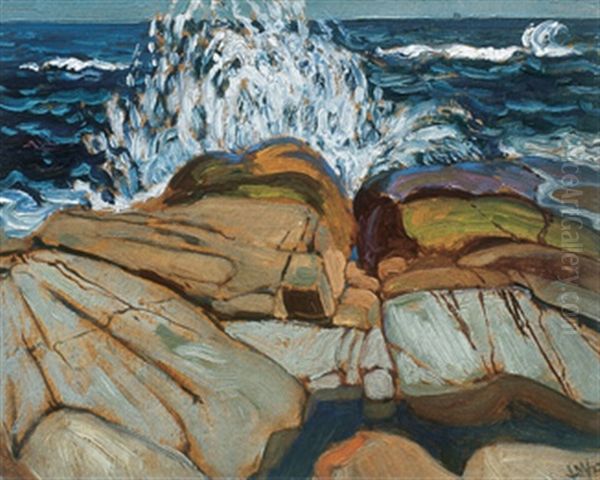 Breaking Wave, Nova Scotia Oil Painting by James Edward Hervey MacDonald