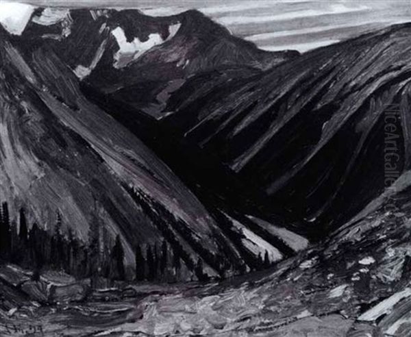 Mt. Goodsir From Bench Of Odaray, L. O'hara Camp Oil Painting by James Edward Hervey MacDonald