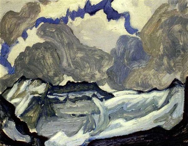 Clouds, Mt. Lefroy (lake O'hara) Oil Painting by James Edward Hervey MacDonald