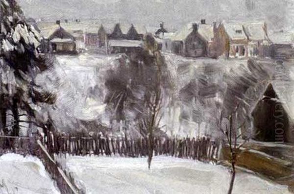 Back Yard, West Toronto Oil Painting by James Edward Hervey MacDonald