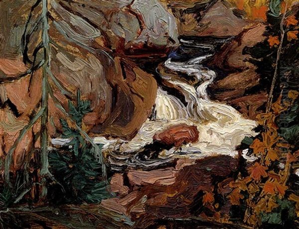 Stream In Algoma Oil Painting by James Edward Hervey MacDonald