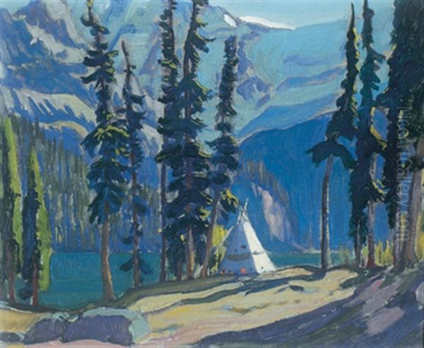 Morning Light, Lake O'hara, Rocky Mts. Oil Painting by James Edward Hervey MacDonald