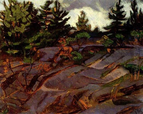 Limestone Hills Nr. Coboconk Oil Painting by James Edward Hervey MacDonald