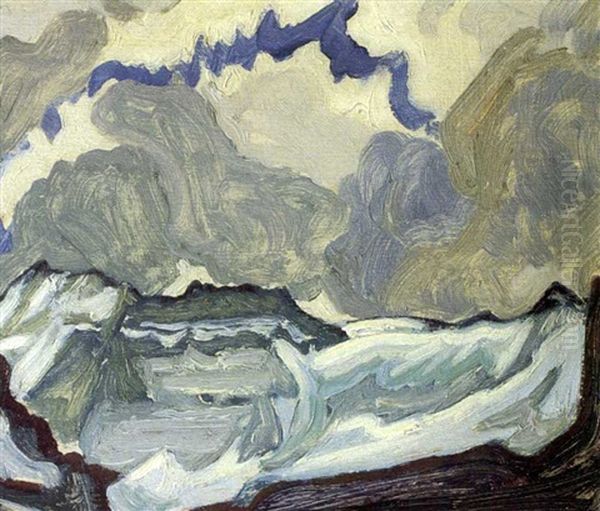 Clouds, Mt. Lefroy (lake O'hara) Oil Painting by James Edward Hervey MacDonald