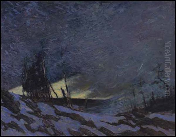 Snow Flurries, Algonquin Park Oil Painting by James Edward Hervey MacDonald