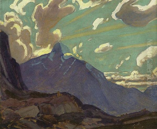 Mount Owen, From Lake Mcarthur (afternoon Light) Oil Painting by James Edward Hervey MacDonald