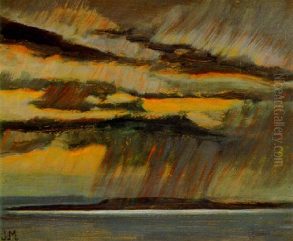 Storm Over Sunset, Giant's Tomb Island Oil Painting by James Edward Hervey MacDonald