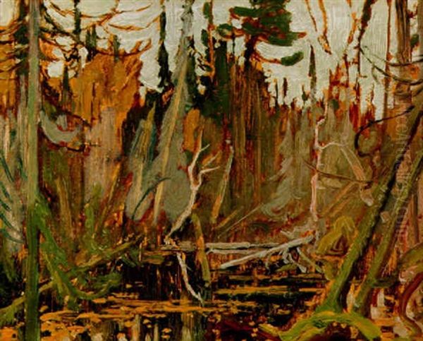 Beaver Pond Oil Painting by James Edward Hervey MacDonald