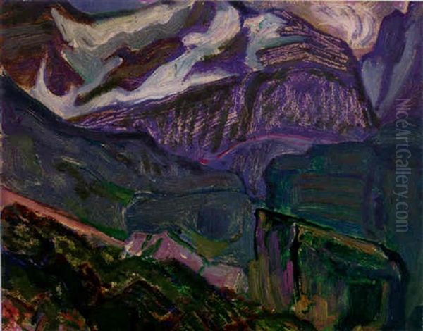 Mountain Above Lake O'hara Oil Painting by James Edward Hervey MacDonald