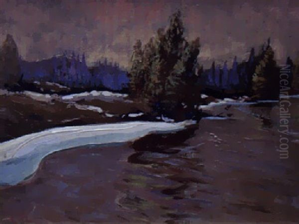 Spring Flood, Mariposa Creek Oil Painting by James Edward Hervey MacDonald