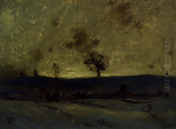 Snowfields, Evening Oil Painting by James Edward Hervey MacDonald