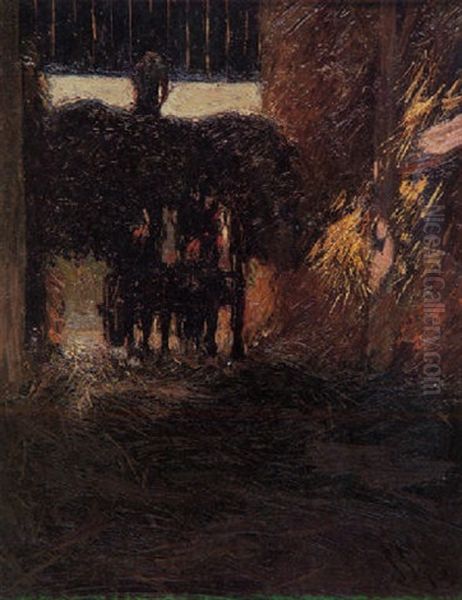 In The Barn Oil Painting by James Edward Hervey MacDonald