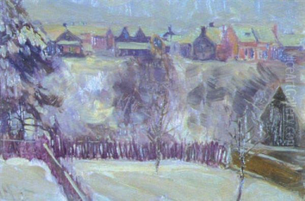 Backyard, West Toronto Oil Painting by James Edward Hervey MacDonald