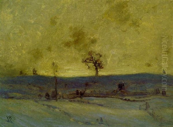 Snowfields, Evening Oil Painting by James Edward Hervey MacDonald