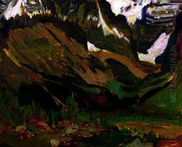 Lake O'hara, Looking Towards Mount Lefroy Oil Painting by James Edward Hervey MacDonald