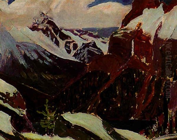 September Snow Oil Painting by James Edward Hervey MacDonald