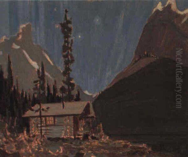 Northern Lights, Lake O'hara Oil Painting by James Edward Hervey MacDonald