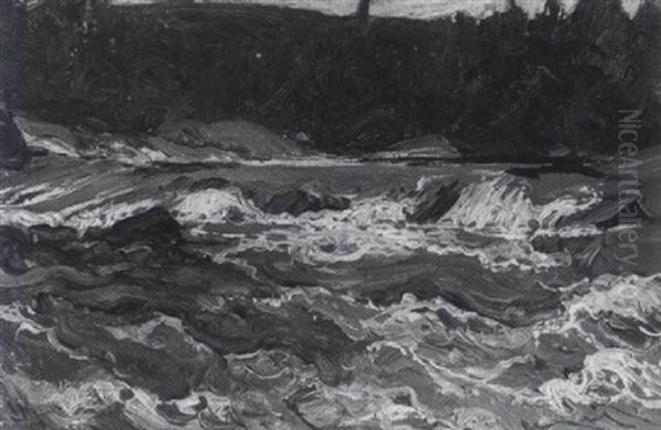 Rapids Near Burk's Falls, Magnetawan Oil Painting by James Edward Hervey MacDonald