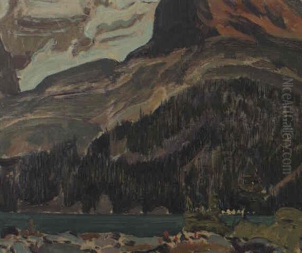 Alpine Club Camp Oil Painting by James Edward Hervey MacDonald