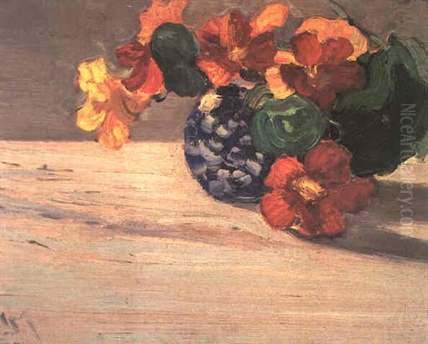 Nasturtiums Oil Painting by James Edward Hervey MacDonald