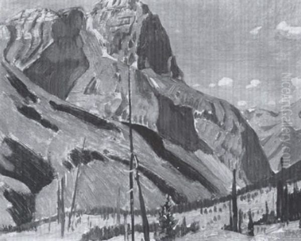 Mt. Stephens, Rocky Mountains Oil Painting by James Edward Hervey MacDonald