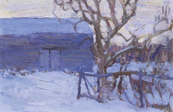 Our Barn At Thornhill Oil Painting by James Edward Hervey MacDonald