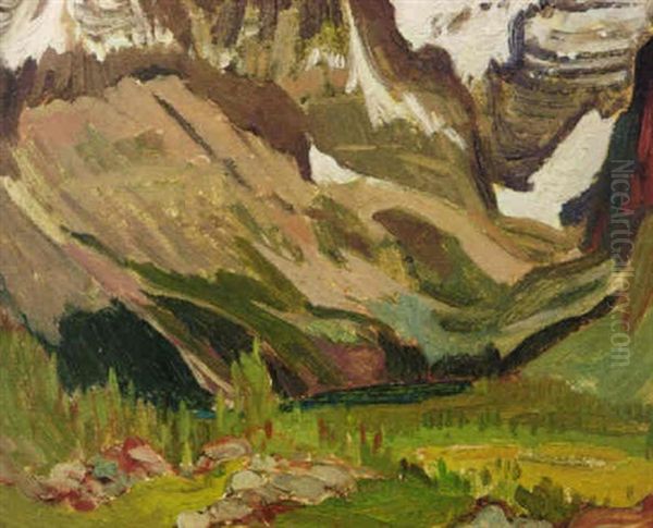 Lake O'hara Looking Toward Mt. Lefroy Oil Painting by James Edward Hervey MacDonald