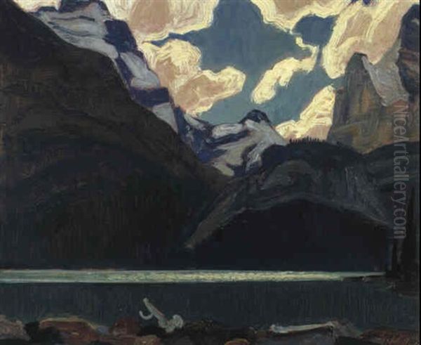 Lake O'hara From South Shore Oil Painting by James Edward Hervey MacDonald