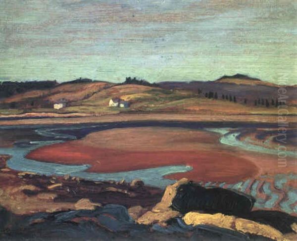 Low Tide, Petite Riviere, Nova Scotia Oil Painting by James Edward Hervey MacDonald