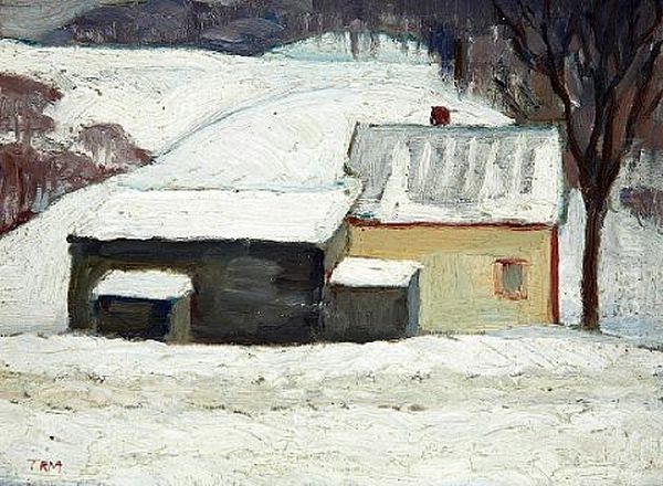 Winter At Piedmont Oil Painting by Thomas Reid Macdonald