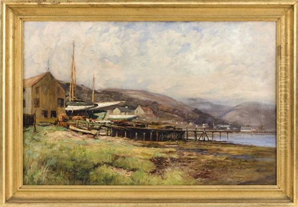 Head Of The Holy Loch Oil Painting by Norman M. Macdougall