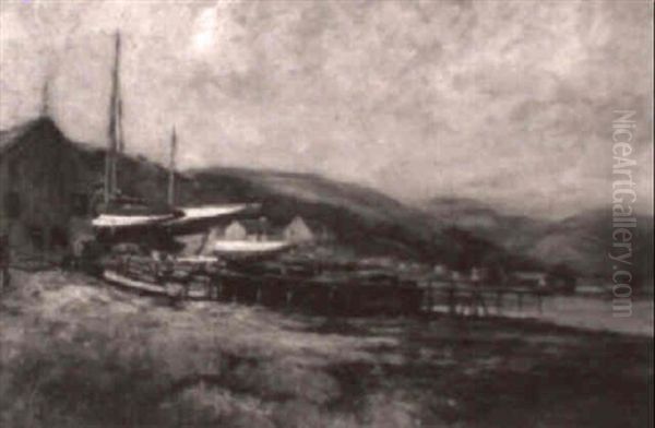 Head Of The Holy Loch Oil Painting by Norman M. Macdougall