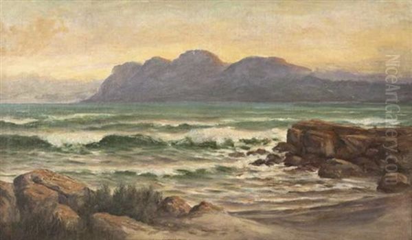 A View Of Gordons Bay Oil Painting by Edward Clark Churchill Mace