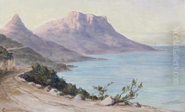 View Towards Sandy Bay From Camps Bay (+ 2 Others; 3 Works) Oil Painting by Edward Clark Churchill Mace