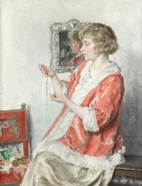 The Jewellery Box Oil Painting by Walter MacEwen