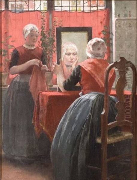 Before The Mirror Oil Painting by Walter MacEwen