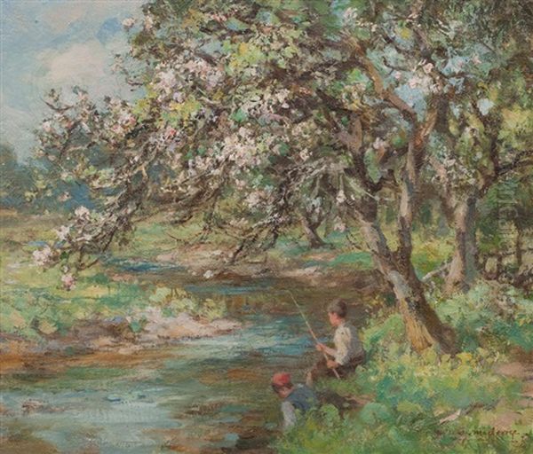 The Orchard Burn, Kirkcudbright Oil Painting by William Stewart MacGeorge