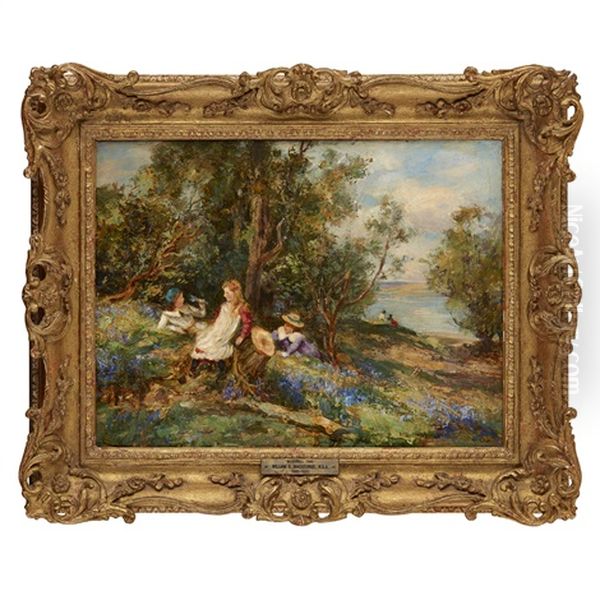 Bluebell Time Oil Painting by William Stewart MacGeorge